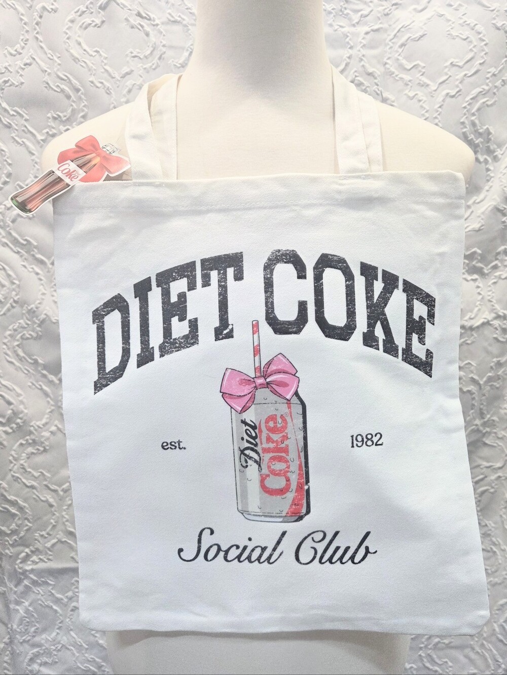 New With Tags Diet Coke Social Club Est 1982 Fabric Tote Bag